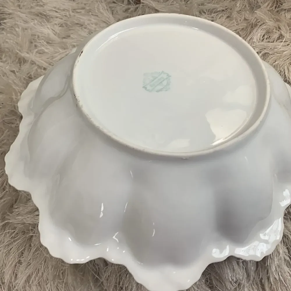Vintage JSV‎ Johann Seltmann Vohenstrauss Germany Hand Painted Rose Serving Bowl